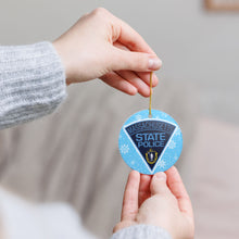 Load image into Gallery viewer, Massachusetts State Police 3&quot; Ceramic Christmas Ornament  Made in the USA Ships From the USA