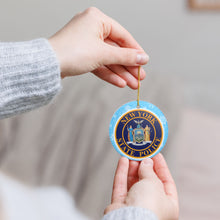 Load image into Gallery viewer, New York State Police 3&quot; Ceramic Christmas Ornament  Made in the USA Ships From the USA