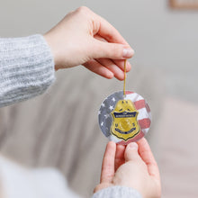 Load image into Gallery viewer, CBP Border Patrol Agent 3" Ceramic Single Sided Christmas Ornament Made In The USA Ships From The USA