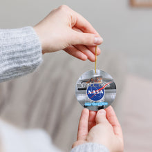 Load image into Gallery viewer, T.L.C. NASA Spacex Mashup 3&quot; Ceramic Holiday Christmas Ornament Made In The USA Ships From The USA