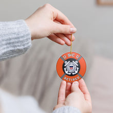 Load image into Gallery viewer, USCG Retired Coastie 3" Ceramic Christmas Ornament Made In The USA Ships From The USA