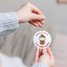 Load image into Gallery viewer, Hello Kitty Is My Spirit Animal 3" Single Sided Ceramic Christmas Ornament Ships From The USA Made In The USA