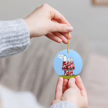 Load image into Gallery viewer, Peanuts Snoopy I Miss Eddie Van Halen 3' Ceramic Christmas Ornament Made In The USA Ships From The USA