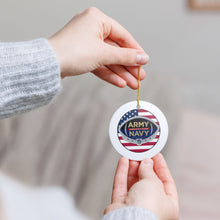 Load image into Gallery viewer, Army Navy Game Commemorative 3" Ceramic Christmas Ornament Made in The USA Ships From The USA