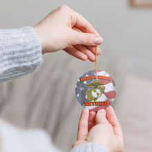 Load image into Gallery viewer, Marine Retired United Corp States 3"  Ceramic Christmas Ornament  Made In The USA  Ships From The USA