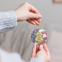 Load image into Gallery viewer, USSS Secret Service Officer 3" Ceramic Single Sided Christmas Ornament Made In The USA Ships From The USA