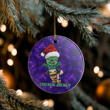 Load image into Gallery viewer, Parody Minecraft Chicken Jockey 3" Ceramic Ornament Made In The USA Ships From The USA