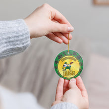 Load image into Gallery viewer, Parody Drinking Irish College 2&quot; Ceramic Christmas Ornament Made in the USA Ships From the USA