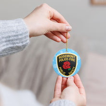 Load image into Gallery viewer, Rosemont Police Fire  3&quot; Ceramic Christmas Ornament  Made in the USA Ships From the USA