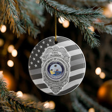 Load image into Gallery viewer, Florida Department of Corrections Correctional Officer  3&quot; Ceramic Christmas Ornament Made in the USA Ships From The USA