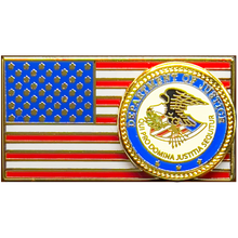 Load image into Gallery viewer, US Department of Justice DOJ Pin Justice Department American Flag Pin PBX-007-I P-252