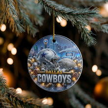 Load image into Gallery viewer, Dallas Cowboys Football Christmas Holiday Ornament Sublimated Ceramic
