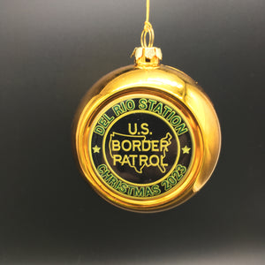 US Border Patrol Del Rio Sector Christmas Ornaments 3.5" ABS Shatterproof Ornament Ships Free In The USA
