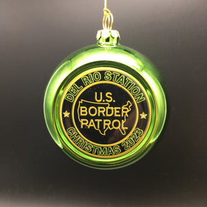 US Border Patrol Del Rio Sector Christmas Ornaments 3.5" ABS Shatterproof Ornament Ships Free In The USA