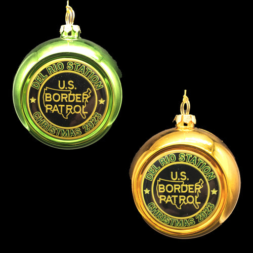 US Border Patrol Del Rio Sector Christmas Ornaments 3.5