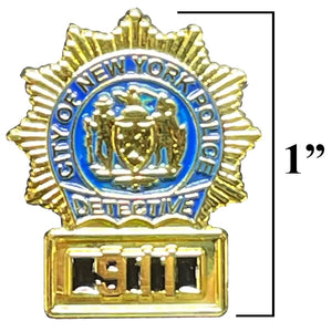 NYPD Detective Cufflinks 911 New York City Police PBX-008-9 P