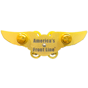Gold Full size UAS FAA Commercial Drone Pilot Wings pin with spinning propellers BL4-005 P-262