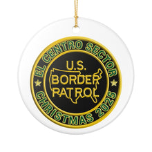 Load image into Gallery viewer, EL CENTRO SECTOR BORDER PATROL BPA 3" CERAMIC CHRISTMAS ORNAMENT  MADE IN THE USA SHIPS FROM USA