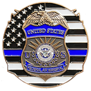 FAM Federal Air Marshal Thin Blue Line Negotiator Challenge Coin GL13-004