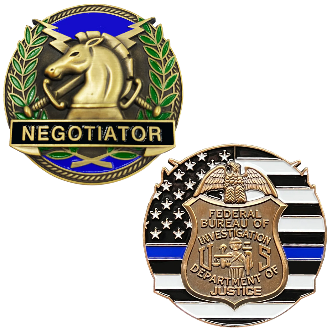 FBI Special Agent Intel Analyst Federal Bureau Investigations Challenge Coin Negotiator GL13-007