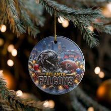 Load image into Gallery viewer, Atlanta Falcons Football Christmas Holiday Ornament Sublimated Ceramic