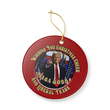 Load image into Gallery viewer, Trump MAGA Holiday Christmas Ornament Deadhead 3&quot; Ceramic Made in the USA Ships From The USA