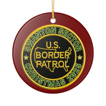 Load image into Gallery viewer, SWANTON SECTOR BORDER PATROL BPA 3" CERAMIC CHRISTMAS ORNAMENT  MADE IN THE USA SHIPS FROM USA