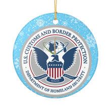 Load image into Gallery viewer, CBP Customs and Border Protection HSI ICE AMO 3&quot; Ceramic Christmas Holiday Ornament MADE IN THE USA SHIPS FROM THE USA