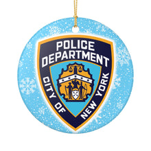 Load image into Gallery viewer, NYPD 3&quot; Ceramic Christmas Ornament City of New York Police Department Made in the USA Ships From the USA