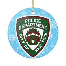 Load image into Gallery viewer, NYPD 3&quot; Ceramic Christmas Ornament City of New York Police Department Made in the USA Ships From the USA