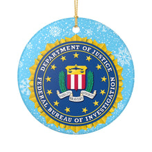 Load image into Gallery viewer, Federal Bureau of Investigations FBI 3&quot; Ceramic Christmas Holiday Ornament MADE IN THE USA SHIPS FROM THE USA