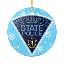 Load image into Gallery viewer, Massachusetts State Police 3&quot; Ceramic Christmas Ornament  Made in the USA Ships From the USA