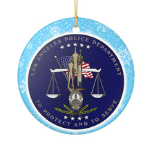 Load image into Gallery viewer, LAPD Los Angeles Police Department 3&quot; Ceramic Christmas Ornament  Made in the USA Ships From the USA