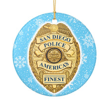 Load image into Gallery viewer, San Diego Police Department 3&quot; Ceramic Christmas Ornament  Made in the USA Ships From the USA