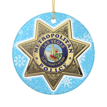 Load image into Gallery viewer, Las Vegas Metropolitan Police Department LVMPD  3&quot; Ceramic Christmas Ornament  Made in the USA Ships From the USA