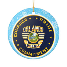 Load image into Gallery viewer, Orlando Police Department 3&quot; Ceramic Christmas Ornament  Made in the USA Ships From the USA
