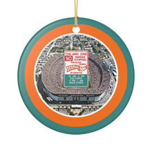 Load image into Gallery viewer, Orange Bowl No Parking Holiday Christmas Ornament Dolphins 3&quot; Ceramic Made in the USA Ships From The USA