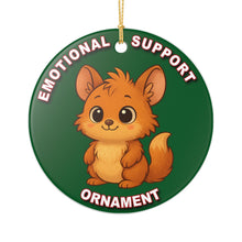 Load image into Gallery viewer, Funny Emotional Support Ornament 3" Ceramic Christmas Ornament Made In The USA Ships From The USA