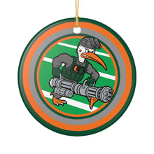 Load image into Gallery viewer, Sebastian Ibis Holiday Christmas Ornament Hurricanes  3&quot; Ceramic Made in the USA Ships From The USA