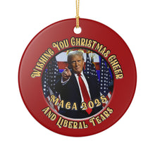 Load image into Gallery viewer, Trump MAGA Holiday Christmas Ornament Deadhead 3&quot; Ceramic Made in the USA Ships From The USA