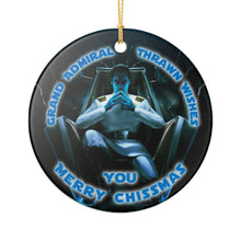 Load image into Gallery viewer, Grand Admiral Thrawn Merry Chissmas 3&quot; Ceramic Christmas Ornament Made in the USA Ships From The USA