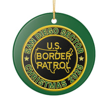 Load image into Gallery viewer, SAN DIEGO SECTOR BORDER PATROL BPA 3" CERAMIC CHRISTMAS ORNAMENT  MADE IN THE USA SHIPS FROM USA