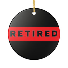 Load image into Gallery viewer, Thin Red Line Firefighter Paramedic EMT EMS Retired 3" Ceramic Christmas Ornament Made In The USA Ships From The USA