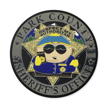 Load image into Gallery viewer, Parody Eric South Respect Cartman Park My Police Authority  3" Stickers (Pack Of 2)