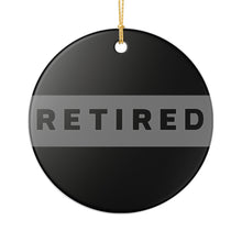 Load image into Gallery viewer, Thin Gray Line Retired Corrections Officer Jailer 3" Ceramic Christmas Ornament Made In The USA Ships From The USA