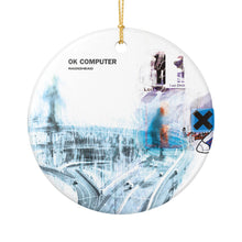 Load image into Gallery viewer, Radiohead OK Computer 3" Single Sided Ceramic Christmas Ornament Made In The USA Ships From The USA