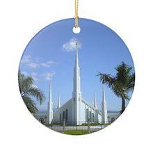 Load image into Gallery viewer, LDS Church  Manilla Temple 3" Ceramic Christmas Ornament Made In The USA Ships From The USA