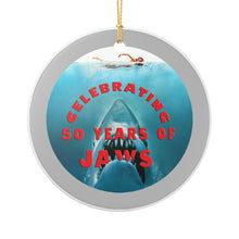 Load image into Gallery viewer, JAWS 50 Year Anniversary Holiday Christmas Ornament  3" Ceramic Made in the USA Ships From The USA