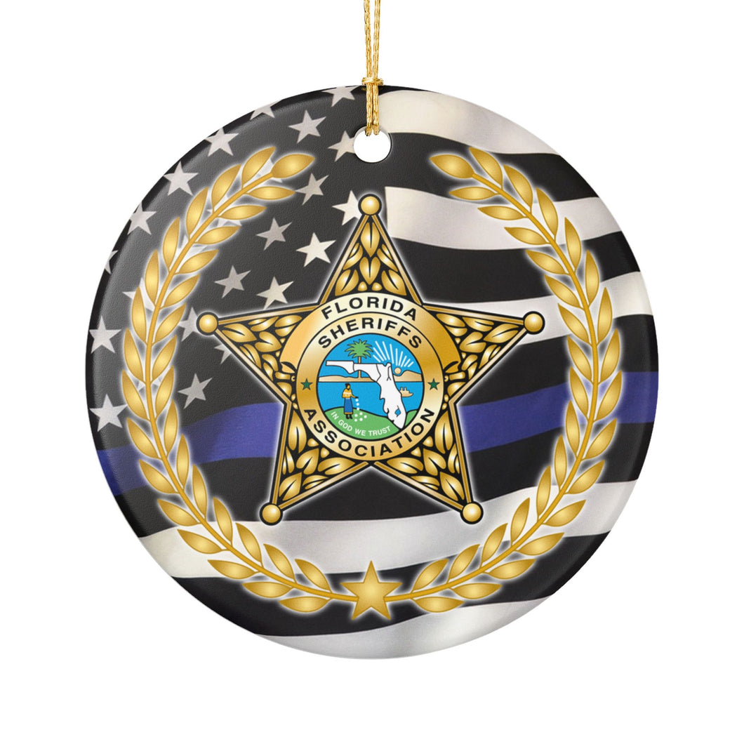 Florida Sheriff's Association Thin Blue Line Flag 3