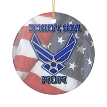 Load image into Gallery viewer, United States Air Force Mom USAF 3" Ceramic Christmas Ornament Made In The USA Ships From The USA